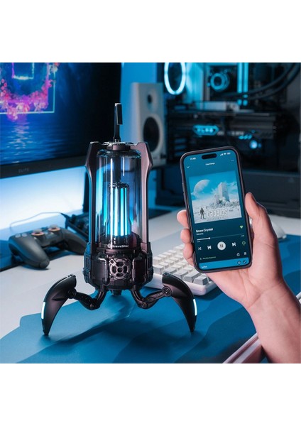Süpernova 25W Bluetooth Hoparlör, Taşınabilir Stereo Ses Bombası, Rgb Işıklı, 2 Adet, Siyah