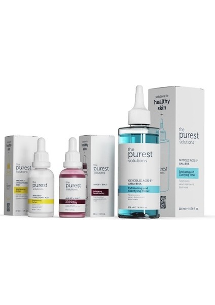 The Purest Solutions Leke Önleyici, Aydnlatıcı ve Gözenek Sıklaştırıcı Cilt Bakım Seti TPS112