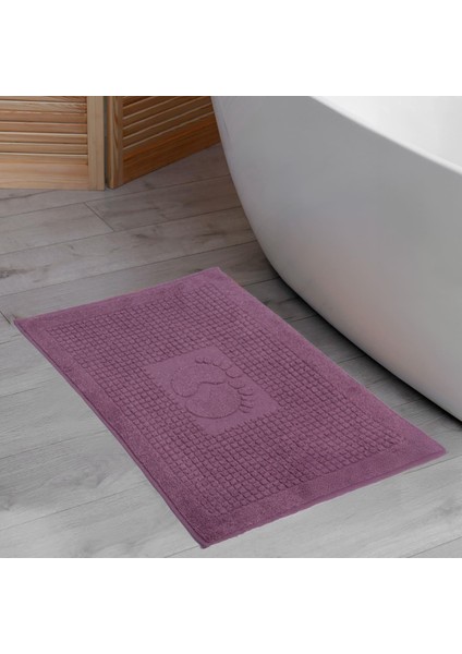 Banyo Kareli Ayak Desenli Pamuk Ayak Havlusu 50X70CM Mor 2’li fiyatları