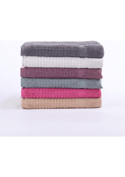 Banyo Kareli Ayak Desenli Pamuk Ayak Havlusu 50X70CM Mor 2’li indirimleri