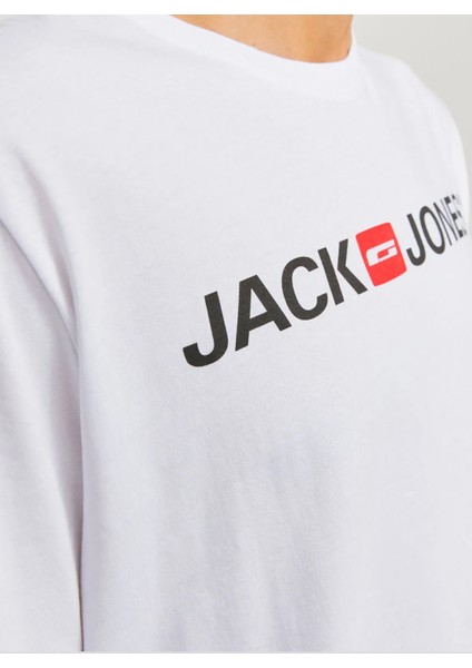 JJECORP LOGO TEE SS CREW Beyaz Erkek Kısa Kol T-Shirt fırsatları