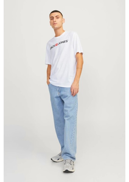 JJECORP LOGO TEE SS CREW Beyaz Erkek Kısa Kol T-Shirt indirimleri