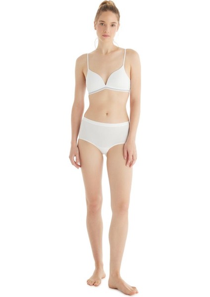 Essential Yüksek Bel Beyaz Slip 1307