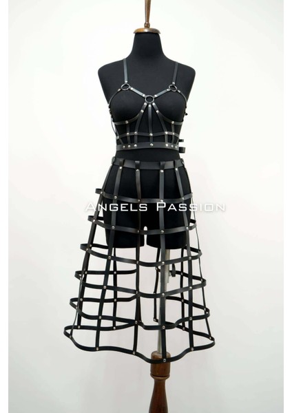Deri Etek ve Deri Göğüs Harness Takım, Cosplaywear - BRF1013 fırsatları
