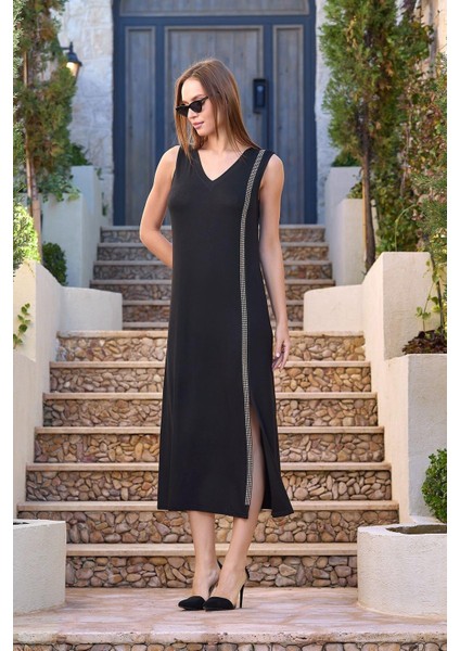 Kadın Siyah Elbise A25809