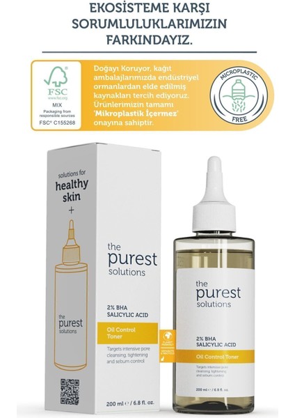 The Purest Solutions Yağlı ve Karma Cilt Salisilik Asit Tonik 200 ml