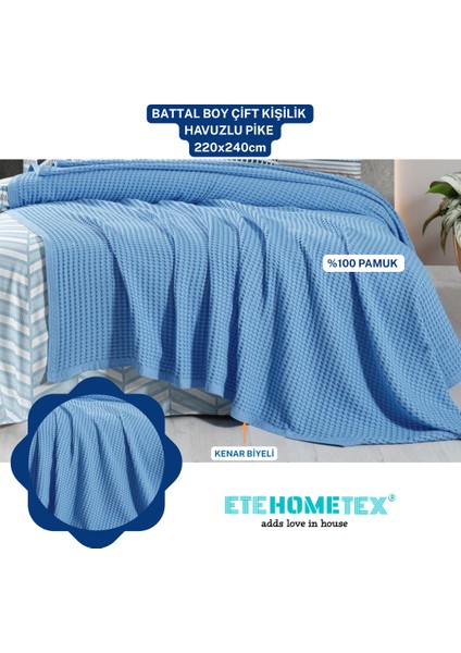 ETEHOMETEX Havuzlu Pike Çift Kişilik 220X240CM