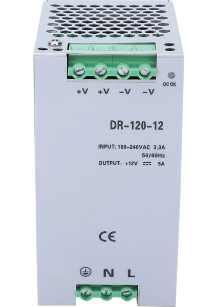 Berm Dinrail Anahtarlama Güç Kaynağı 12V5A 120W Adaptör DR12012 Giriş Voltajı 100240VAC (Yurt Dışından) fırsatları
