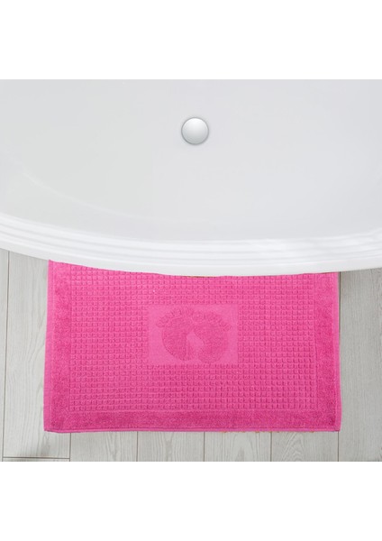 Banyo Kareli Ayak Desenli Pamuk Ayak Havlusu 50X70CM Pembe 2’li fırsatları