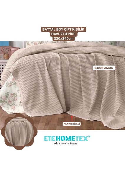 ETEHOMETEX Havuzlu Pike Çift Kişilik 220X240CM