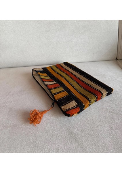 Çizgili Desenli Renkli El Çantası, El Dokuma Kilimden Yapılan Kilim Çanta, Küçük Boy Şık ve Kullanışlı Çanta modelleri