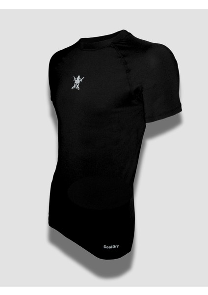 Cooldry Compression Ter Tutmayan Kısa Kol Tişört Beyaz Logo – Siyah fiyatları