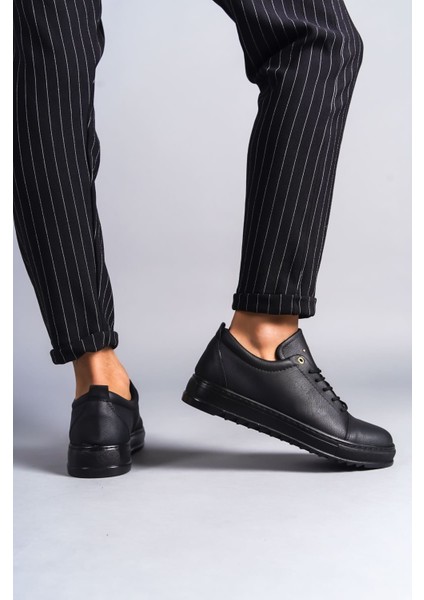 ET152 Cool Bağcıklı Cilt Erkek Günlük Spor Klasik Ayakkabı St - Siyah modelleri