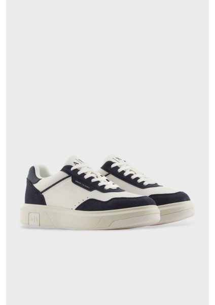 Armani Exchage Logolu Süet Karışımlı Sneaker Ayakkabı Erkek Ayakkabı XUX254 XV950 U388