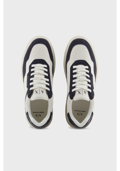 Armani Exchage Logolu Süet Karışımlı Sneaker Ayakkabı Erkek Ayakkabı XUX254 XV950 U388