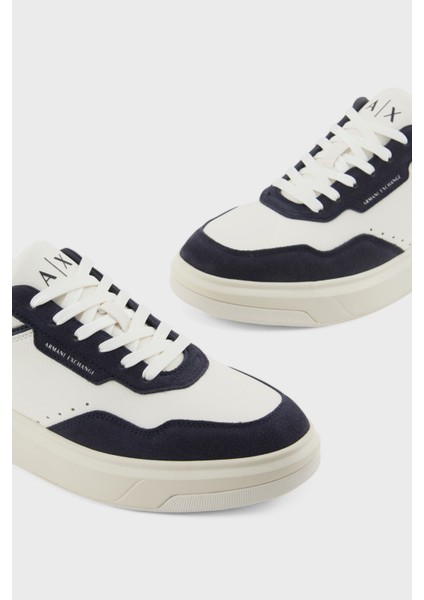 Armani Exchage Logolu Süet Karışımlı Sneaker Ayakkabı Erkek Ayakkabı XUX254 XV950 U388