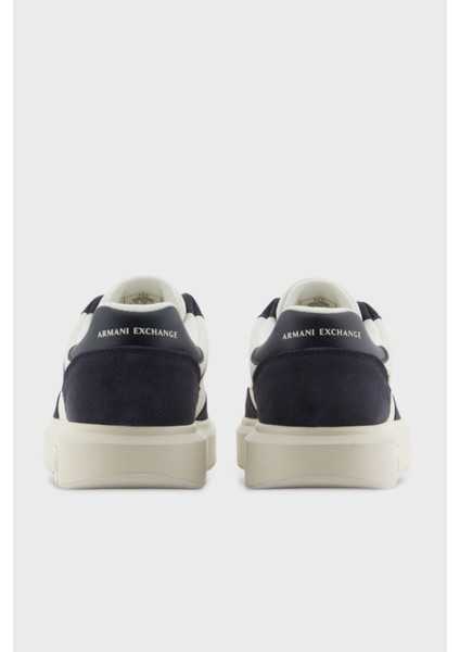 Armani Exchage Logolu Süet Karışımlı Sneaker Ayakkabı Erkek Ayakkabı XUX254 XV950 U388