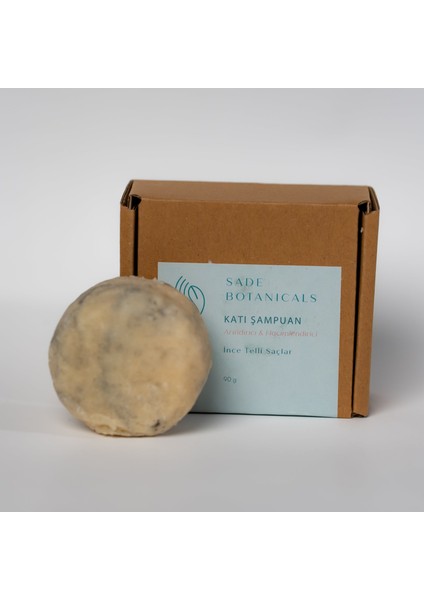 Katı Şampuan - Arındırıcı - İnce Telli Saçlar - Hacimlendirici Vegan Doğal Bitkisel 90g