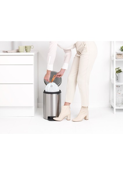 Newıcon Fpp Matt Steel Pedallı Çöp Kutusu 12 Lt