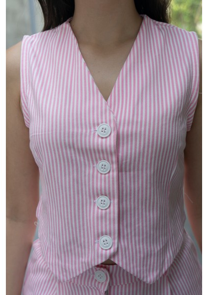 Trend Model Yelek Pantolon Çizgili Takım 1263 indirimleri