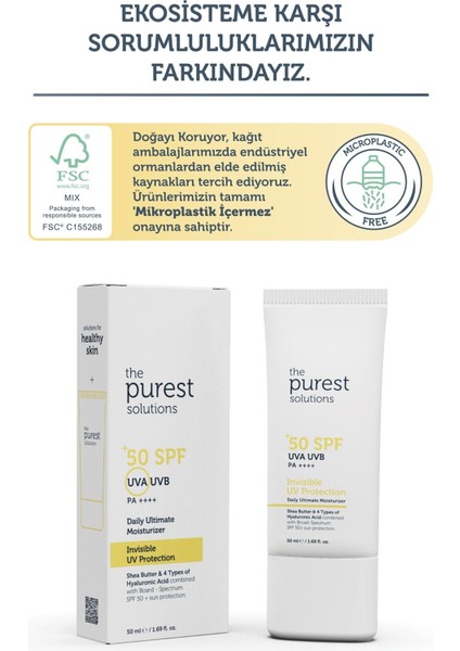 The Purest Solutions Yüksek Koruma ve Nemlendirici Etkili Güneş Koruyucu Krem Spf 50, 50 ml indirimleri