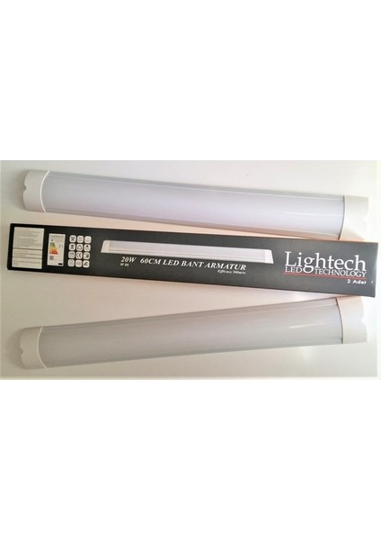 60CM 20W Beyaz LED Bant Armatür - Tek Kutu 2 Adet