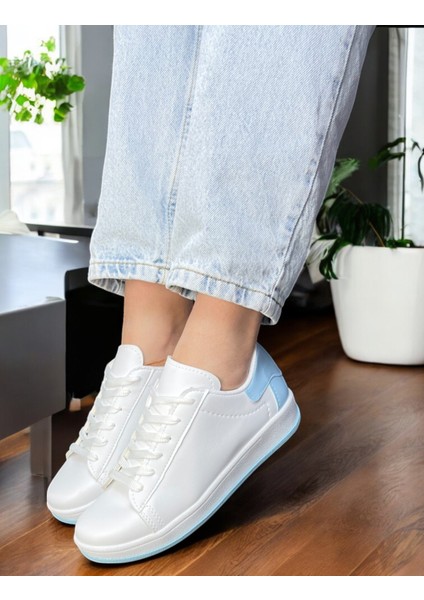 Beyaz Mavi Kadın Sneaker AIR22