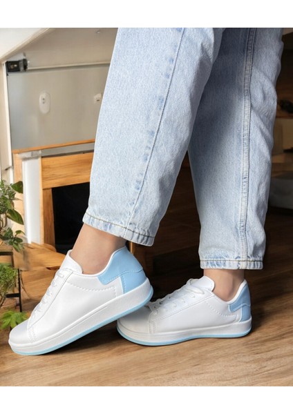Beyaz Mavi Kadın Sneaker AIR22 modelleri