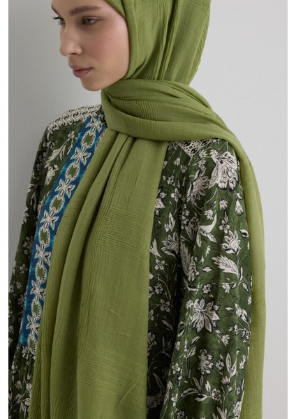 Brıce Çağla Yeşil Uzun Saçak Püsküllü Pamuklu Şal fiyatları