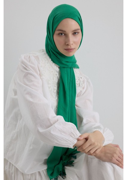 Lilyum Benetton Saçak Püsküllü Pamuklu Şal