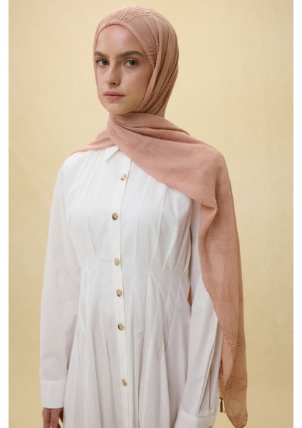 Lilyum Yavruağzı Kiremit Saçak Püsküllü Pamuklu Şal fiyatları