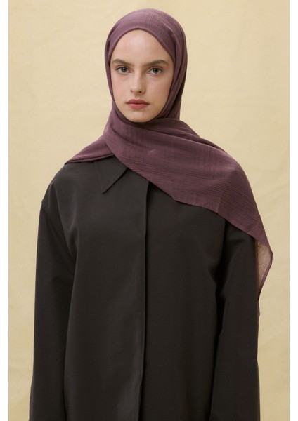 Brıce Patlican Mor Uzun Saçak Püsküllü Pamuklu Şal indirimleri