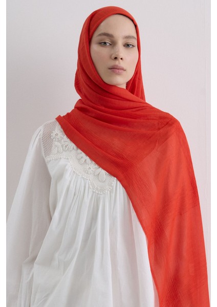 Brıce Temiz Turuncu Uzun Saçak Püsküllü Pamuklu Şal indirimleri