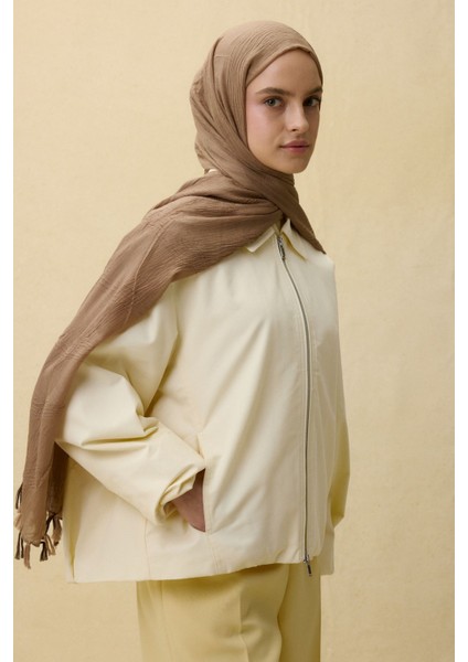 Lilyum Vizon Renk Saçak Püsküllü Pamuklu Şal modelleri