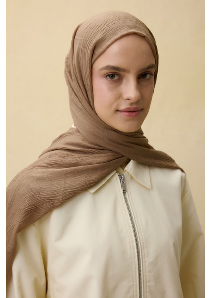 Lilyum Vizon Renk Saçak Püsküllü Pamuklu Şal fırsatları