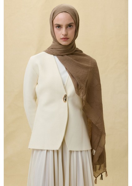 Lilyum Koyu Camel Saçak Püsküllü Pamuklu Şal fırsatları
