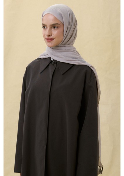 Lilyum Taş Gri Saçak Püsküllü Pamuklu Şal fırsatları