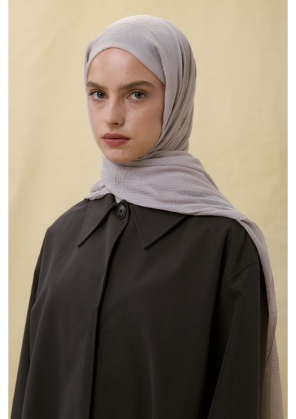 Lilyum Taş Gri Saçak Püsküllü Pamuklu Şal indirimleri