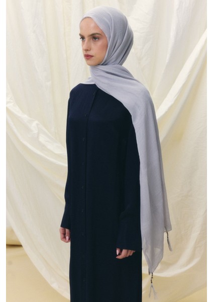 Brıce Buz Gri Uzun Saçak Püsküllü Pamuklu Şal fırsatları