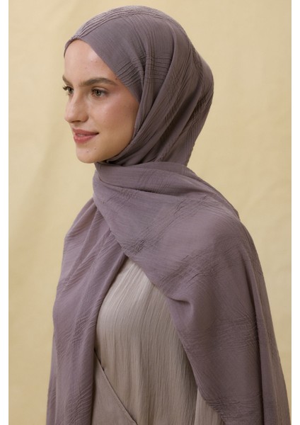 Lilyum Kurşun Gri Saçak Püsküllü Pamuklu Şal modelleri