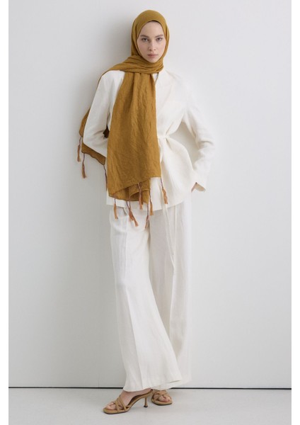 Drew Hardal Bohem Uzun Saçaklı Pamuklu Şal