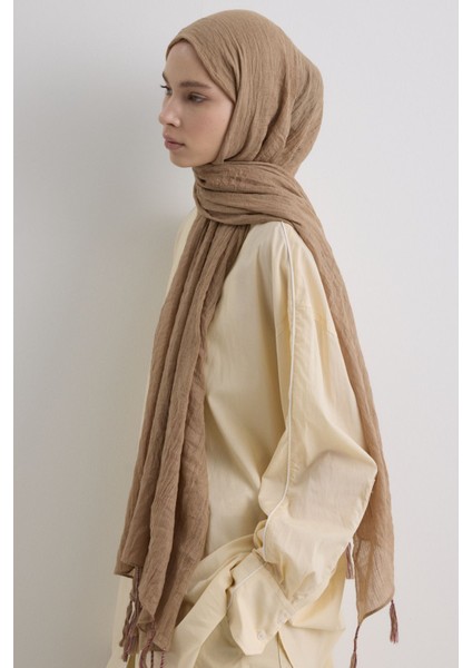 Drew Bej Bohem Uzun Saçaklı Pamuklu Şal fırsatları