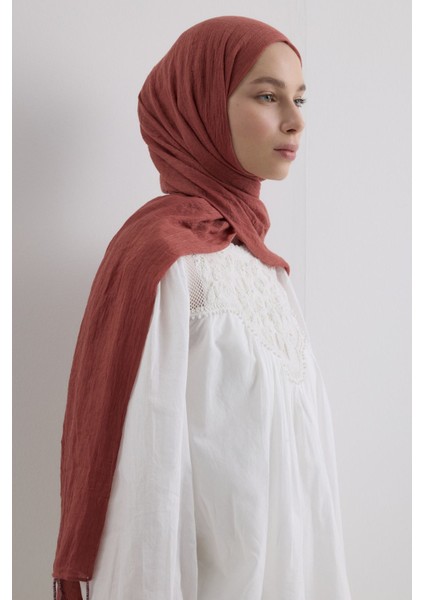 Drew Kiremit Bohem Uzun Saçaklı Pamuklu Şal modelleri