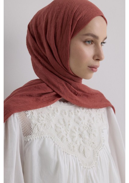 Drew Kiremit Bohem Uzun Saçaklı Pamuklu Şal indirimleri