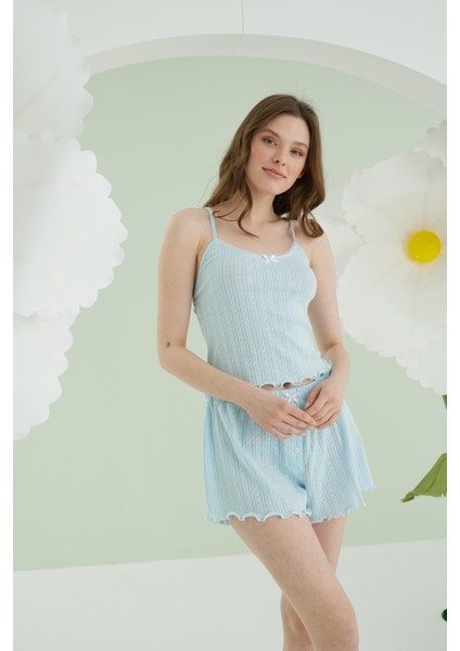 Askılı Şortlu Pijama Takım