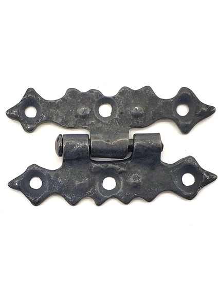 Antika Tarz Dekoratif Pirinç Yıldız Menteşe - 63X36 Mm, Oksit