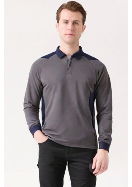Flora Polo Yaka Sweatshirt - Uzun Kollu, Rahat Kesim, Pamuklu, Günlük ve Iş Kullanımı Için