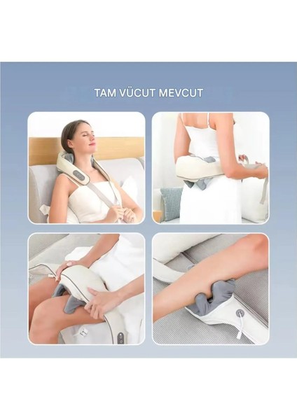 Insan Eli Hissi Veren Şarjlı Masaj Aleti – Isıtmalı, Ovmalı, Boyun, Sırt ve Bacak Masaj Cihazı modelleri