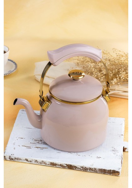 Qualita Emaye Fit Pembe Demlik - 2250 ml