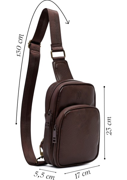 Erkek Kahverengi Mini Çapraz Çanta 25SBD300518